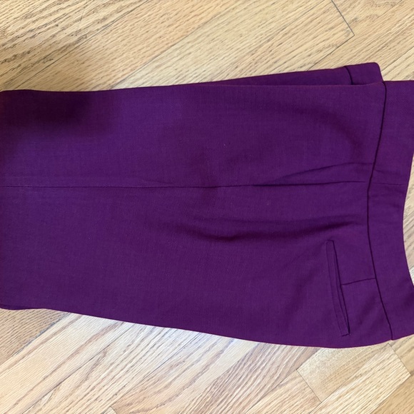 J. Crew Campbell Women's Burgundy Maroon Berry Crop Pants Tailored Wool Blend - Picture 12 of 14